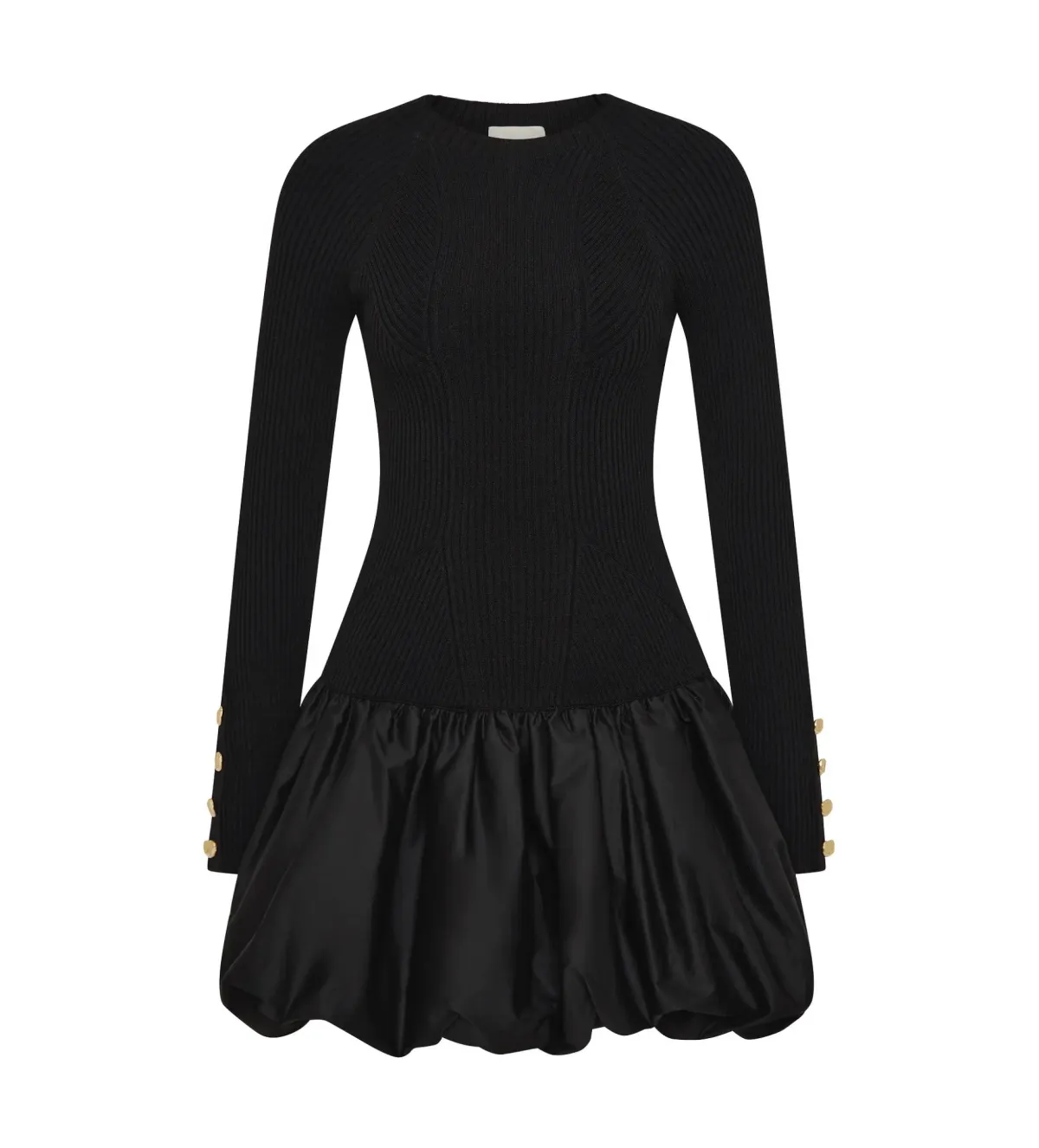 Aje Moonlight Knit Mini Dress Black Size AU 8 - Image 4