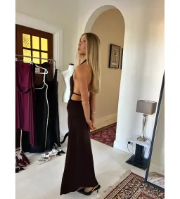 La Marie Nadia Maxi Dress Brown Size 8 for rent on The Volte - image 4