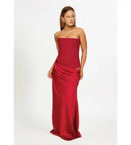 Hntr The Label Huxley Gown Maxi Dress In Wine Size AU 8 for rent on The Volte - image 2