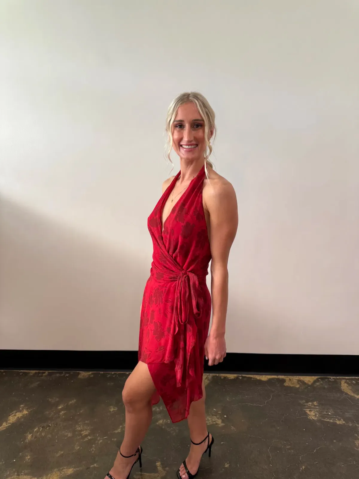 Bec and Bridge Ruby Wrap Midi Dress in Cherry Floral Size AU6 - Image 5