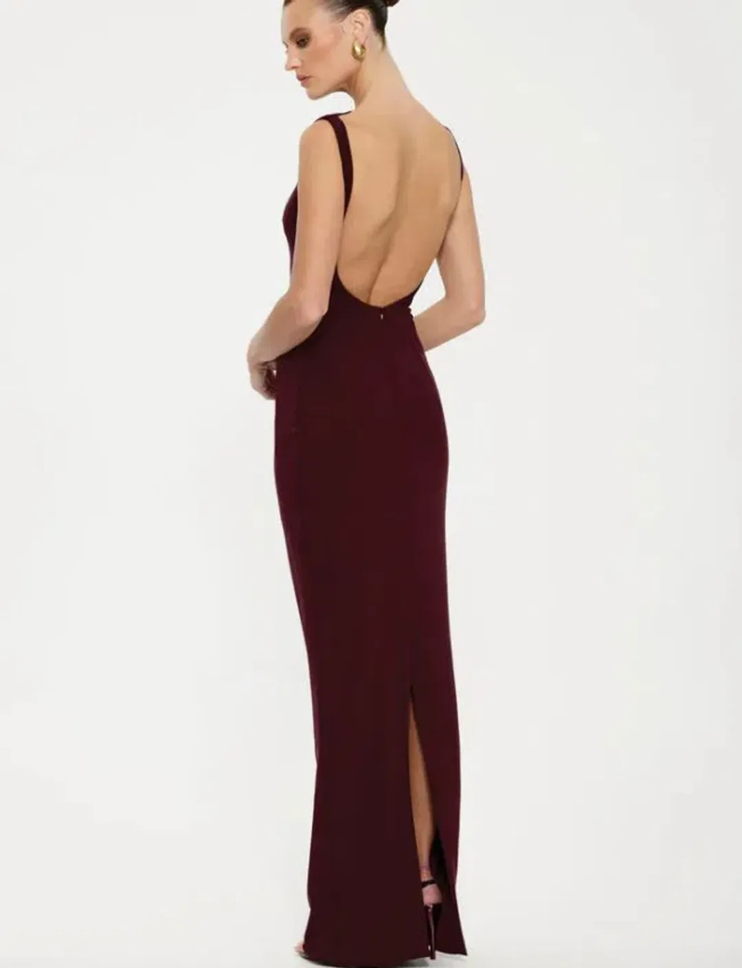 Effie Kats Verona Gown in Wine Size S/8 for rent on The Volte - main image