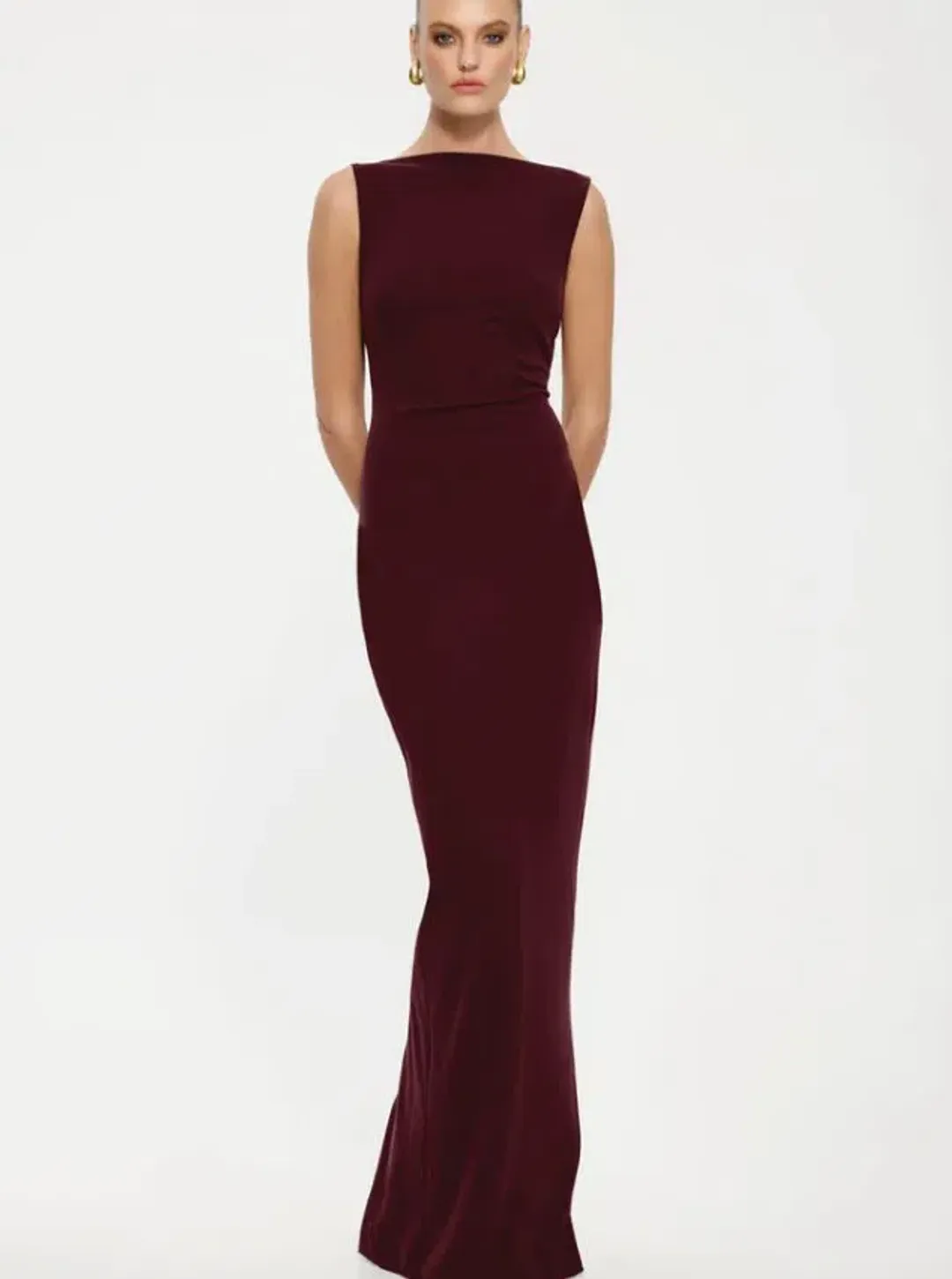 Effie Kats Verona Gown in Wine Size S/8 for rent on The Volte - main image