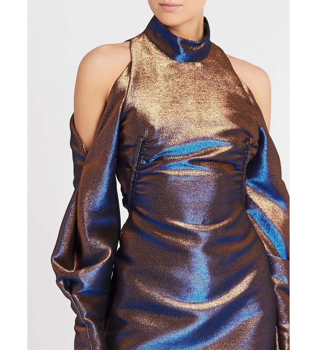 Camilla and Marc Bella Mini Dress in Metallic Cobalt Size 4 for rent on The Volte - main image