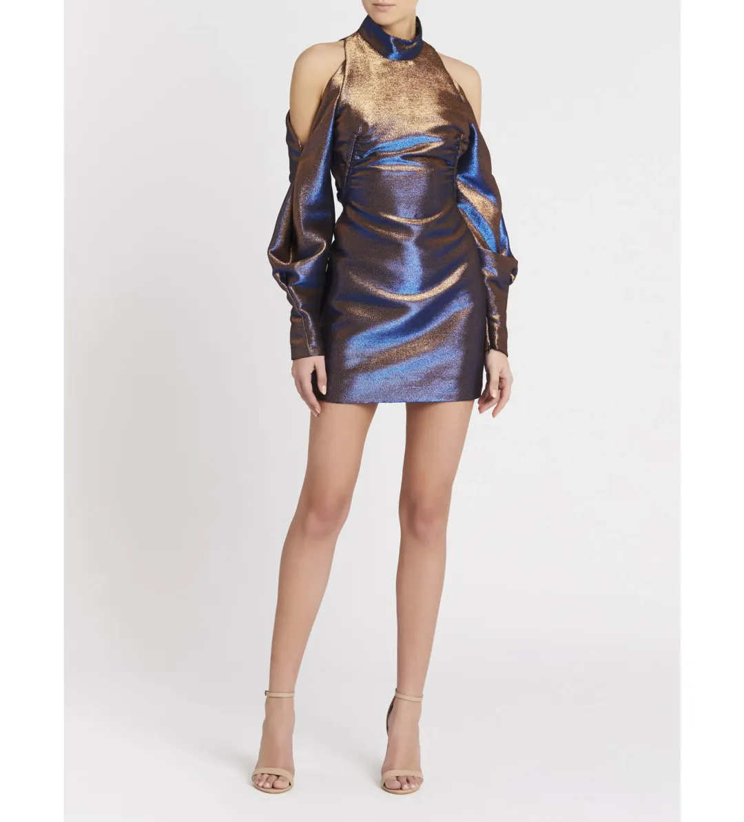 Camilla and Marc Bella Mini Dress in Metallic Cobalt Size 4 for rent on The Volte - main image