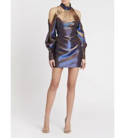 Camilla and Marc Bella Mini Dress in Metallic Cobalt Size 4 for rent on The Volte - image 1