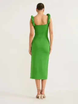 Rachel Gilbert Rosetta Dress Midi Green Size AU 12 for rent on The Volte - image 2