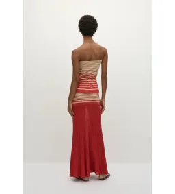 Faithfull the Brand Casia Top Citara Skirt Set in Accordion Stripe Amber Fawn Size 8 for rent on The Volte - image 3