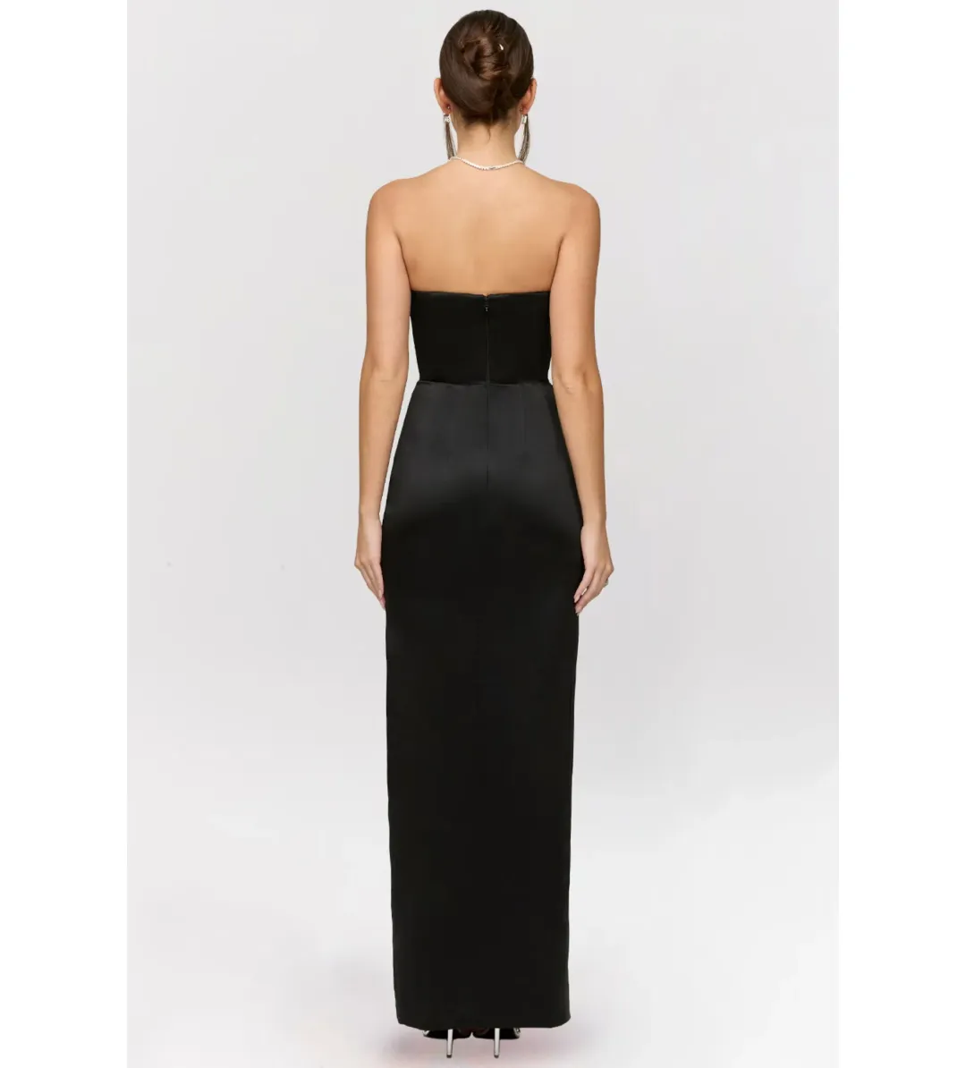 House of CB Adrienne Corset Maxi Dress in Black Size 8 for rent on The Volte - main image