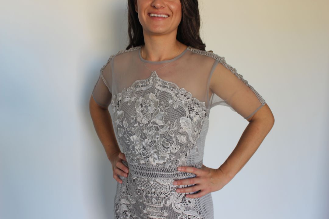 Grace and Hart - Adele Midi dress - Pewter Silver Size 12 for rent on The Volte - main image