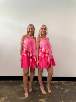 Acler Fixby Mini Dress Pink Floral Size 6 for rent on The Volte - image 3