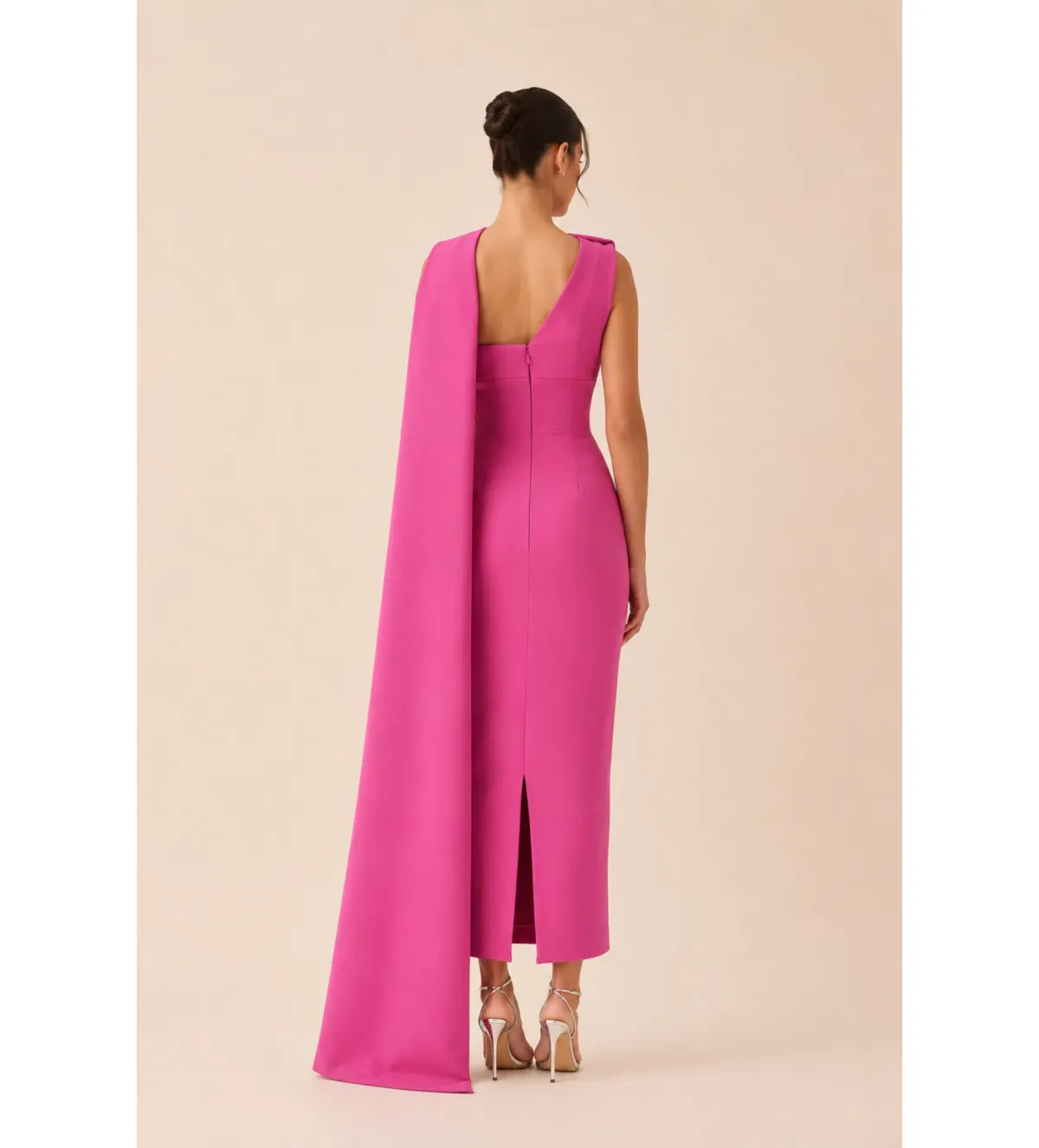 Rachel Gilbert Clara Midi Dress in Hot Pink Size 0/AU6 - Image 2