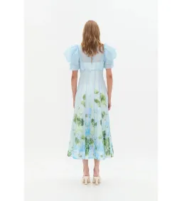 Aje Clementine Midi Dress in Blue Hydrangea Size 6 for rent on The Volte - image 3