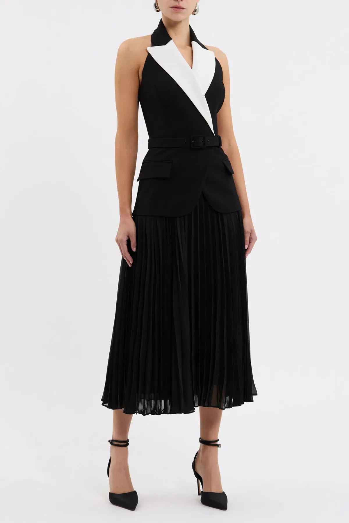 Rebecca Vallance Emma Midi Dress Black Size 10 for rent on The Volte - main image