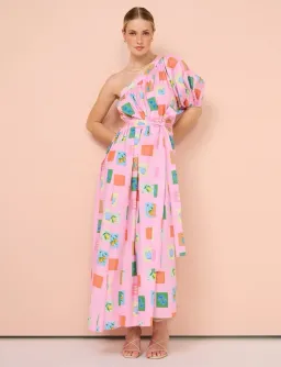 Palm Noosa Lotus Maxi Dress Pink Size 8 for rent on The Volte - image 1