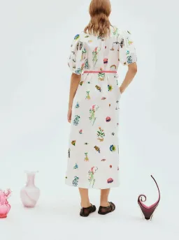 Alemais Atticus Embroidered Shirtdress White/Print Size 10 for rent on The Volte - image 5