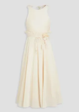 Zimmermann Pleated Picnic Midi Dress Ivory Size AU 10 for rent on The Volte - image 4