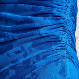 Scanlan Theodore Italian Floral Lace Print Mesh Maxi Dress Blue Size AU 10 for rent on The Volte - image 3