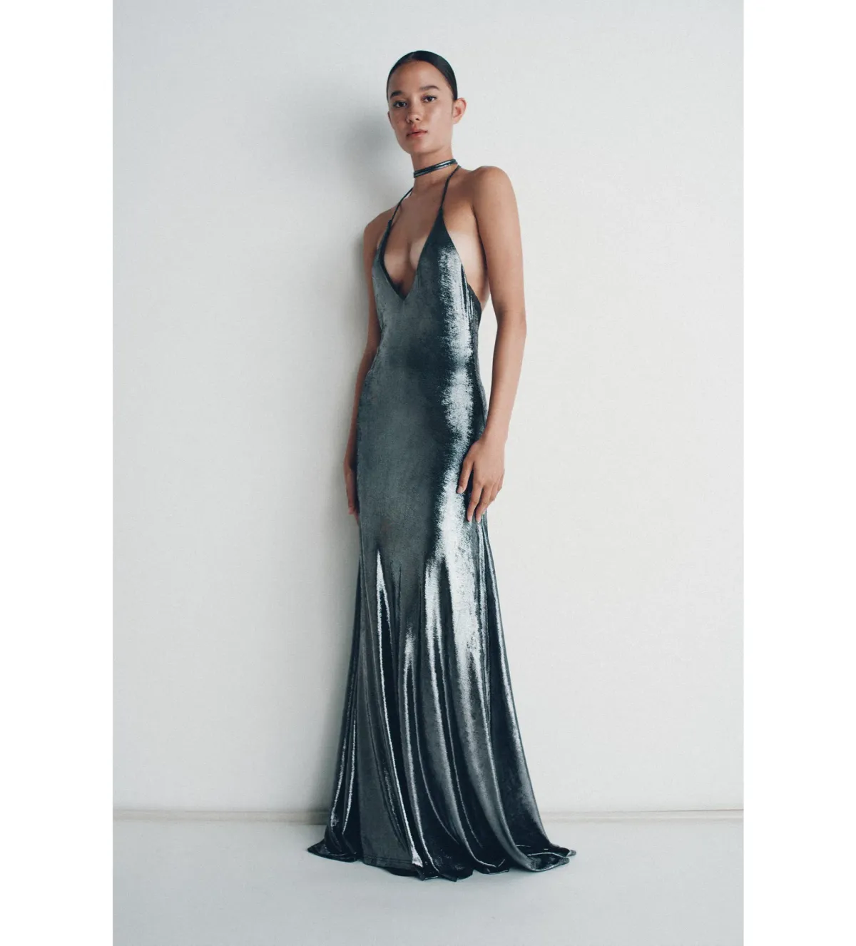 Hansen and Gretel Kitty Slip Maxi Dress Mercury Size L AU 12 - Image 3