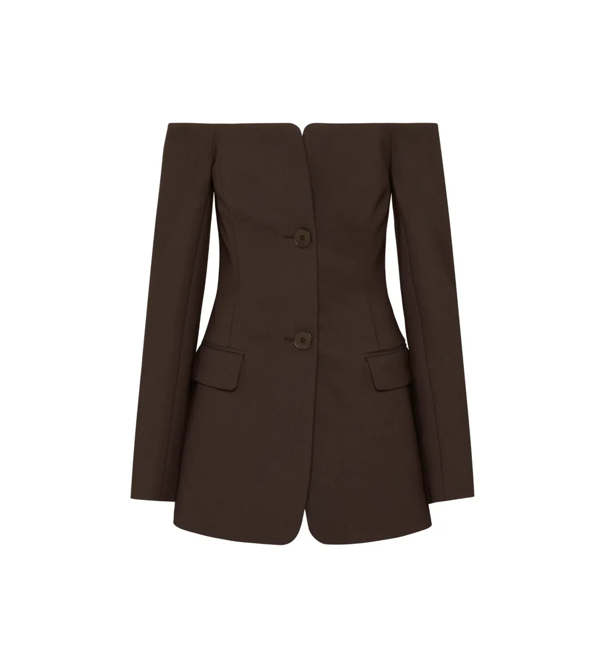 Sir the Label Sandrine Tailored Mini Dress Chocolate Size 1 AU 8 - Image 7