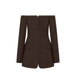 Sir the Label Sandrine Tailored Mini Dress Chocolate Size 1 AU 8 for rent on The Volte - image 7