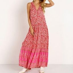 Spell & The Gypsy Collective 'Delirium' Red Pink Floral Maxi Dress for rent on The Volte - image 1