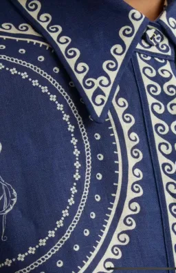 Alemais Oceane Linen Shirt Dress Blue Size 10 for rent on The Volte - image 5