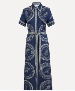 Alemais Oceane Linen Shirt Dress Blue Size 10 for rent on The Volte - image 6