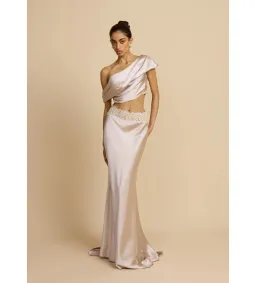 Arcina Ori Anaya Top and Maxi Skirt Set Oyster Size S AU 8 for rent on The Volte - image 1