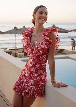 Talulah Cloud Nine Mini Dress Red Size 8 for rent on The Volte - image 1