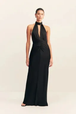 Shona Joy Agnes Halter Neck Maxi Dress Black Size AU 6 for rent on The Volte - image 1
