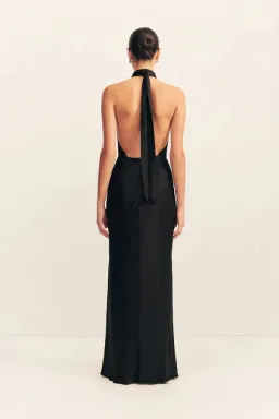 Shona Joy Agnes Halter Neck Maxi Dress Black Size AU 6 for rent on The Volte - image 2