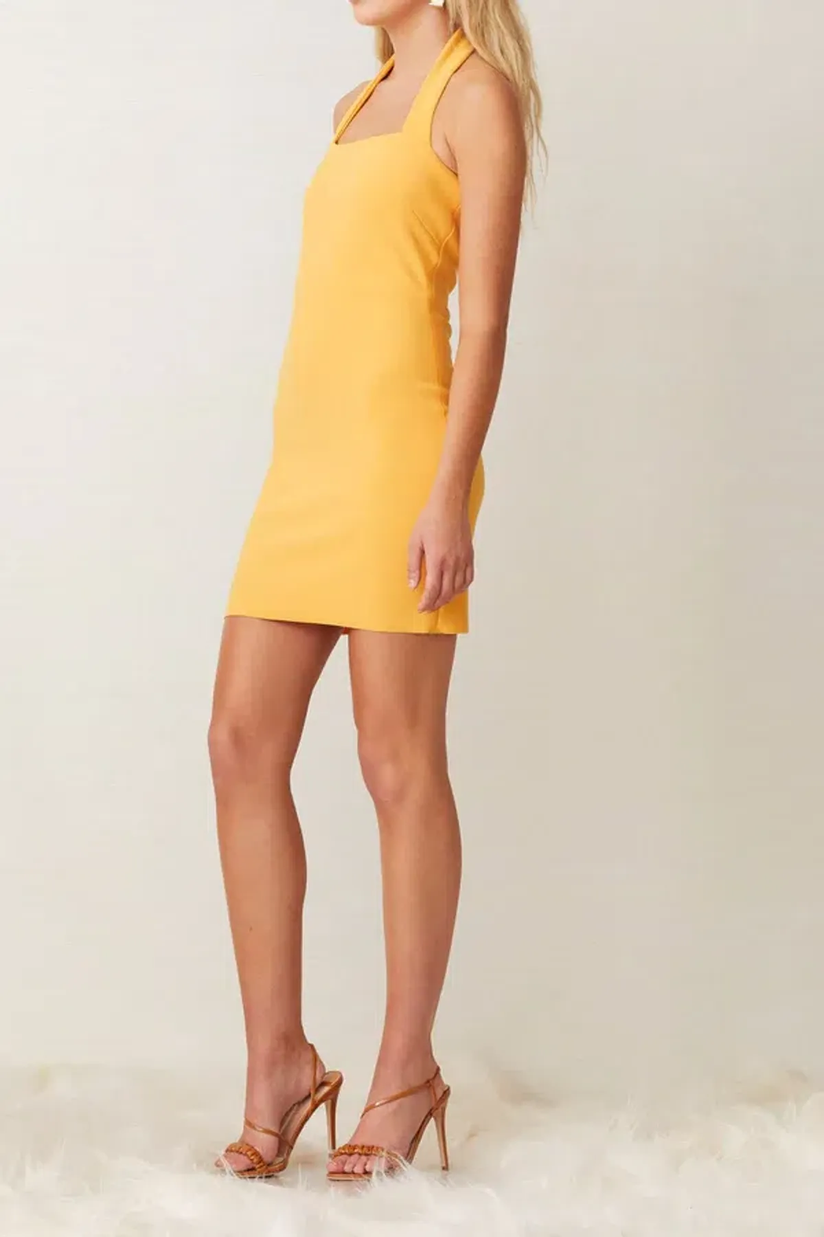 Bec & Bridge Ariel Mini Halter Dress Mango Size 6 - Image 2