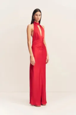 Shona Joy Tatum Halter Neck Maxi Dress in Grenadine Size AU8 for rent on The Volte - image 3
