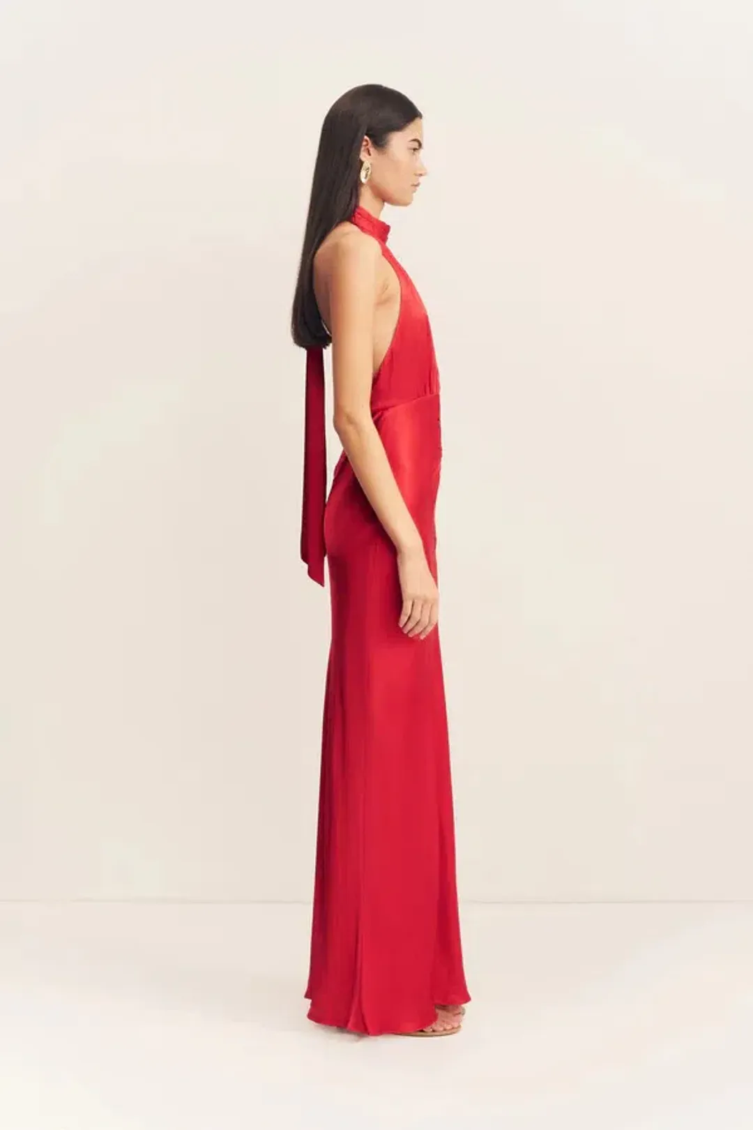 Shona Joy Tatum Halter Neck Maxi Dress in Grenadine Size AU8 for rent on The Volte - main image