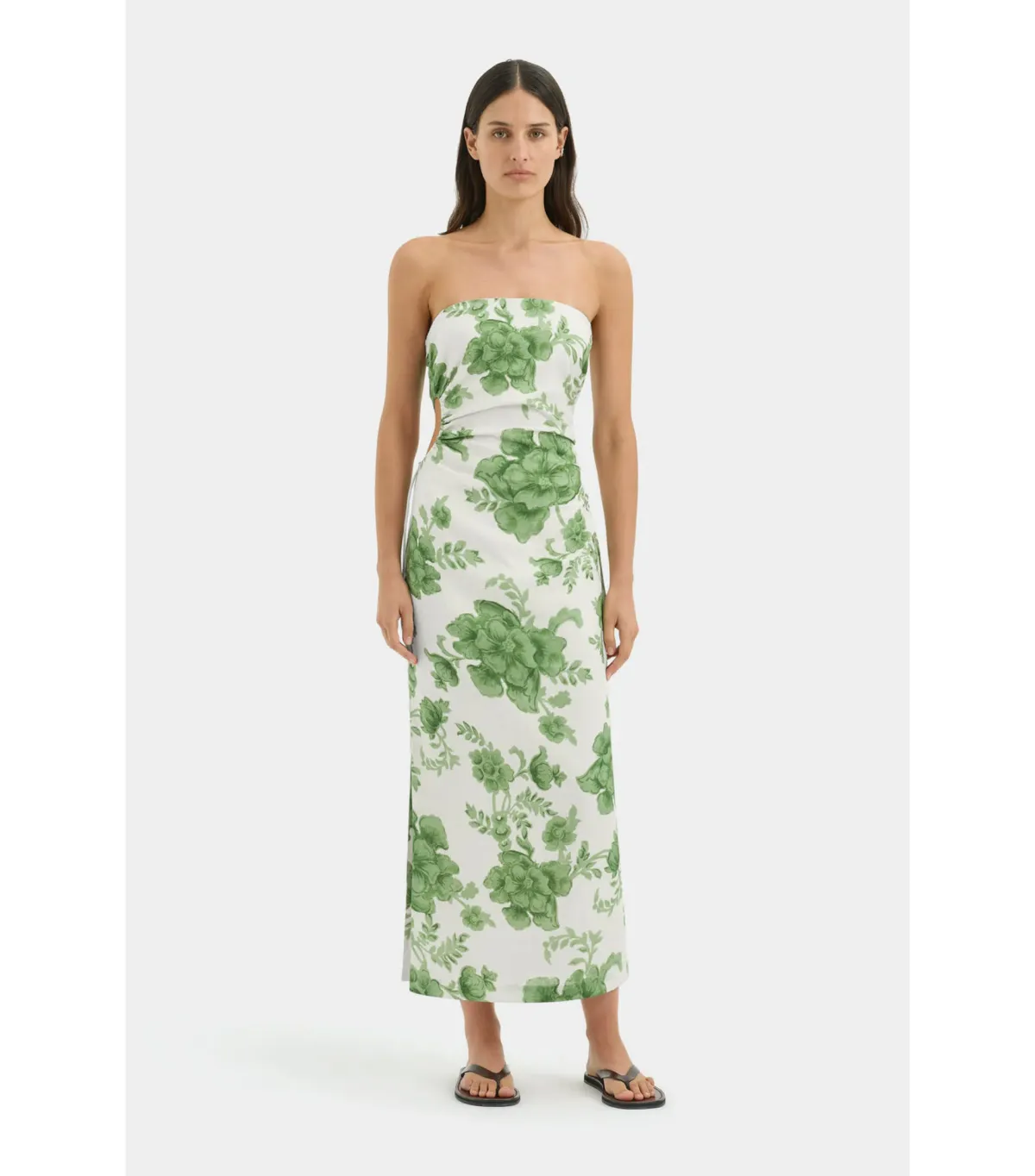 Sir the Label Gardella Strapless Midi Dress Frisa Print Size 1 / AU 8 - Image 1