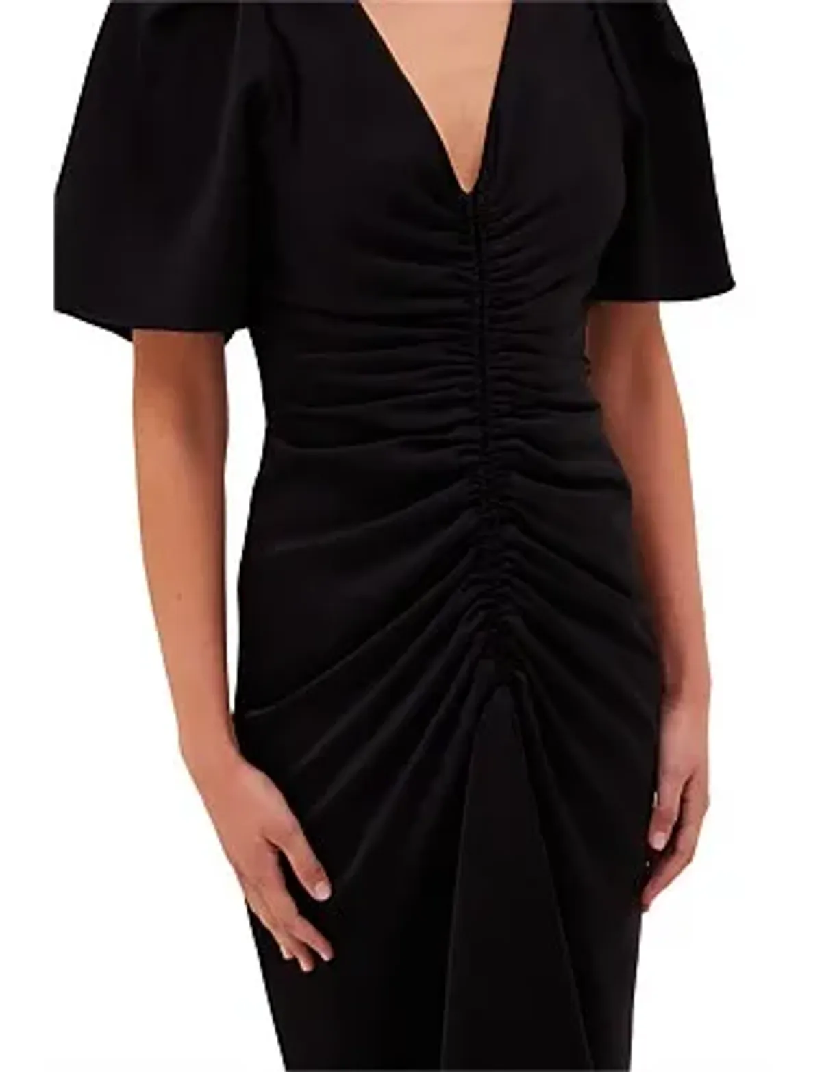 Bianca Spender Black Satin Bellini Dress Size 14 - Image 2
