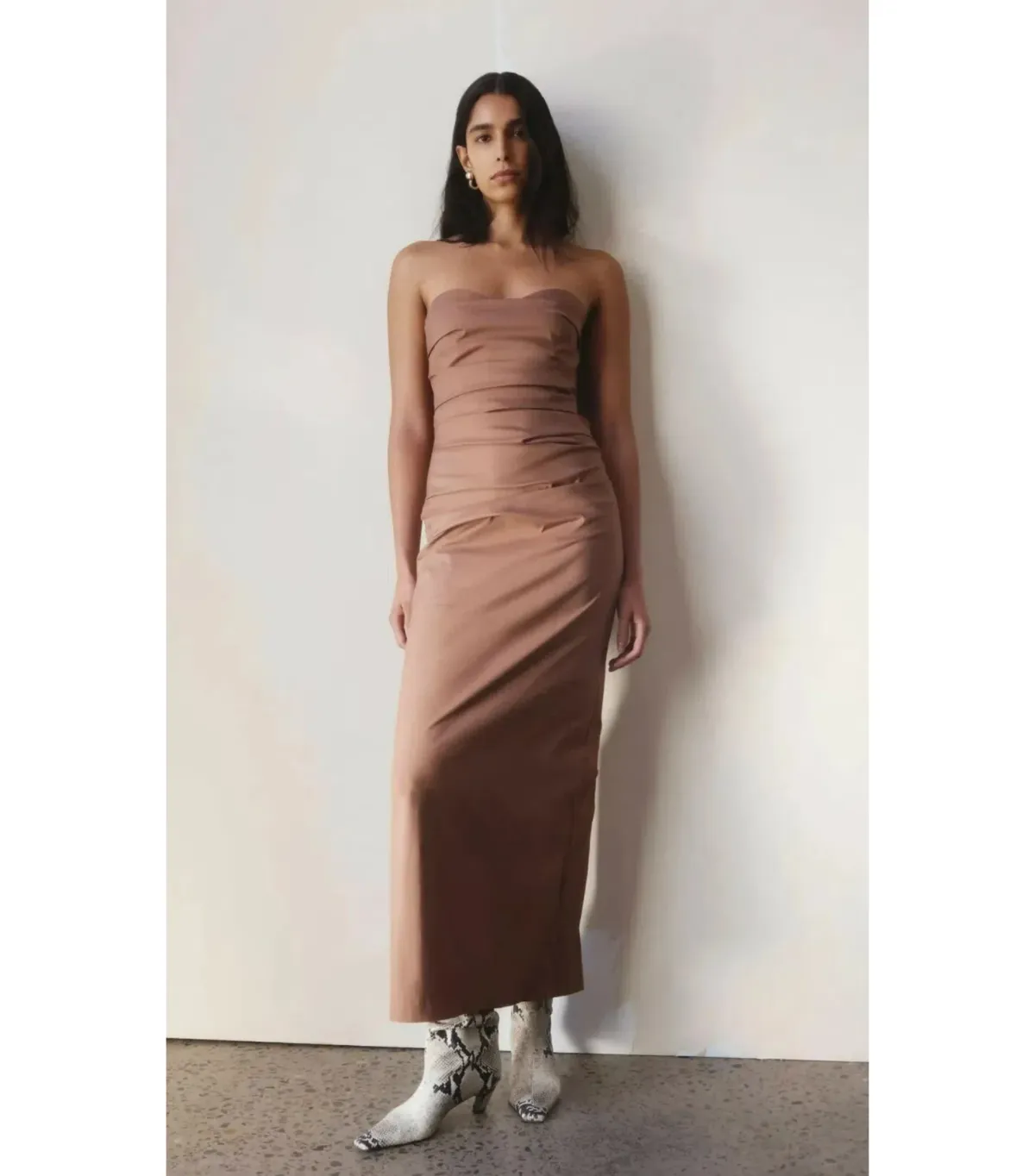 Sir the label Alba Strapless Maxi Gown in Mocha Size AU 10 - Image 1
