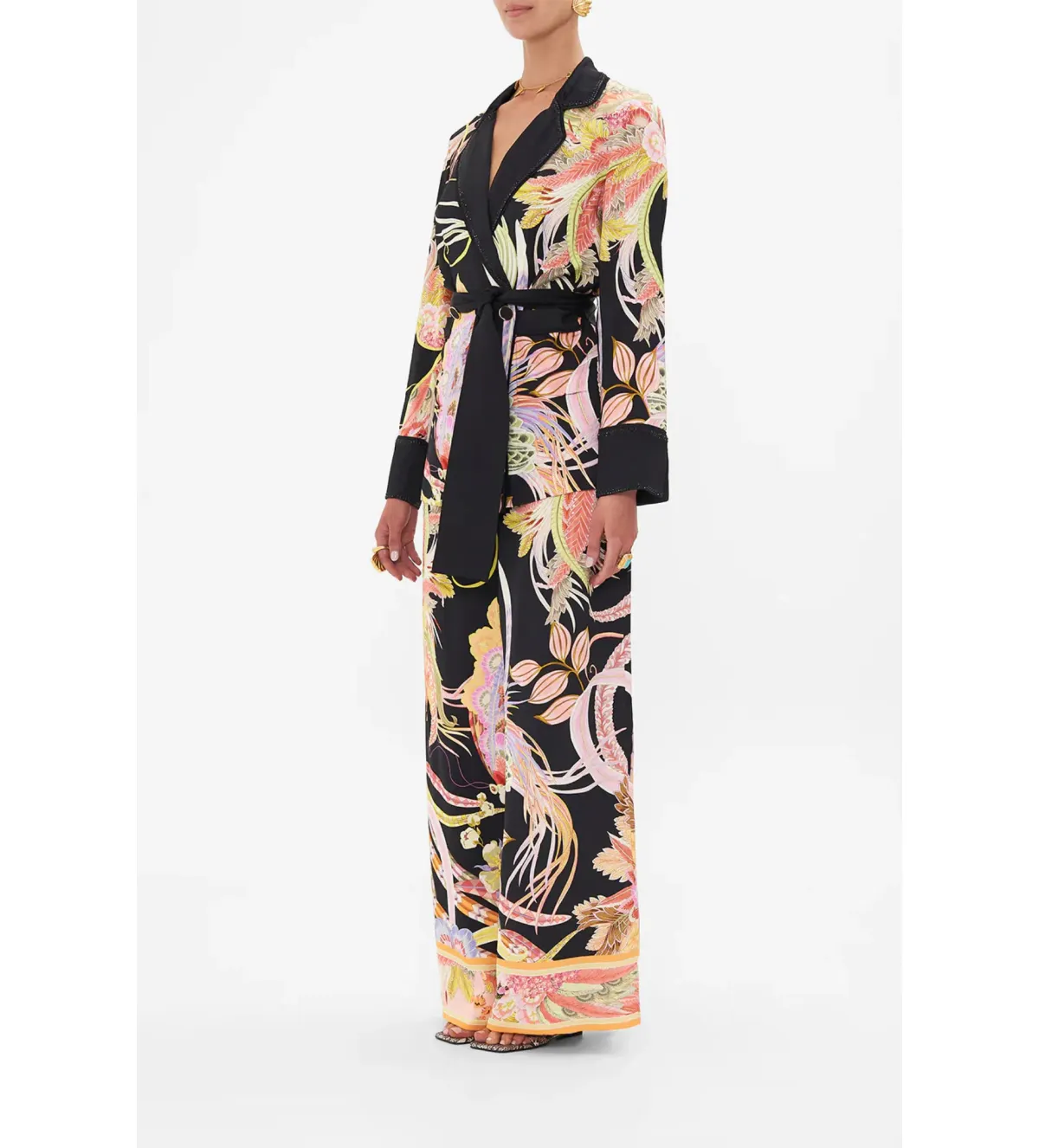 Camilla Relaxed Jacket with Hip pockets in Lady of the Moon Size S / AU 10 - Image 3