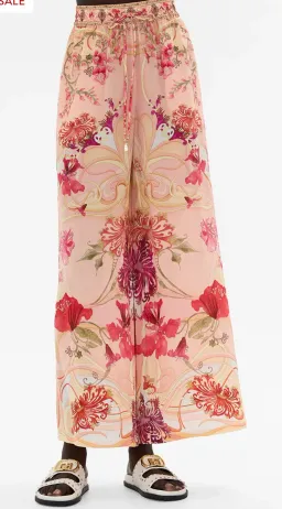 Camilla Double Breasted Soft Jacket (Size L) and Straight Leg Pants (Size XXL) Set in Blossoms and Brushstrokes for rent on The Volte - image 3