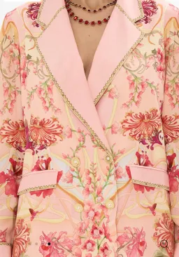 Camilla Double Breasted Soft Jacket (Size L) and Straight Leg Pants (Size XXL) Set in Blossoms and Brushstrokes for rent on The Volte - image 2