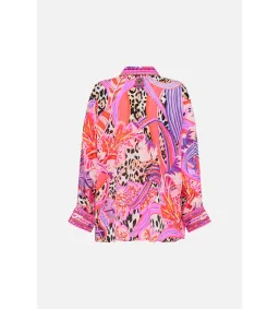 Camilla Viola Vintage Wing Collar Blouse Size XL AU 16 and Tuck Front Pant Size XXL AU 18 Set Multi Print for rent on The Volte - image 10