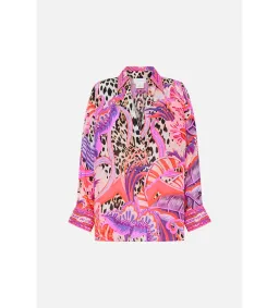 Camilla Viola Vintage Wing Collar Blouse Size XL AU 16 and Tuck Front Pant Size XXL AU 18 Set Multi Print for rent on The Volte - image 9