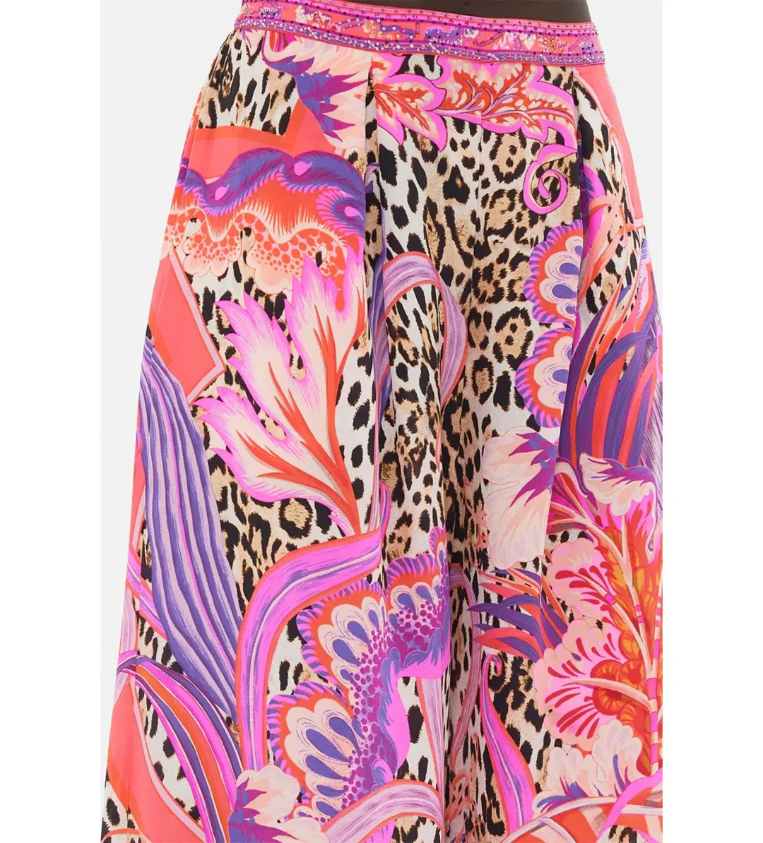 Camilla Viola Vintage Wing Collar Blouse Size XL AU 16 and Tuck Front Pant Size XXL AU 18 Set Multi Print for rent on The Volte - main image