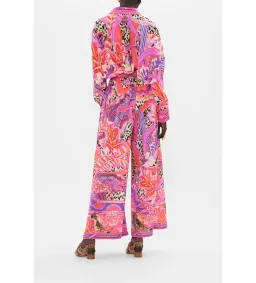 Camilla Viola Vintage Wing Collar Blouse Size XL AU 16 and Tuck Front Pant Size XXL AU 18 Set Multi Print for rent on The Volte - image 6