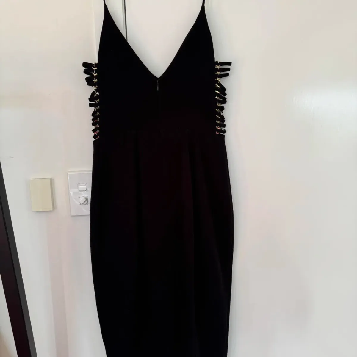 Zimmermann Crepe Harness Midi Dress Black Size AU 10 - Image 2