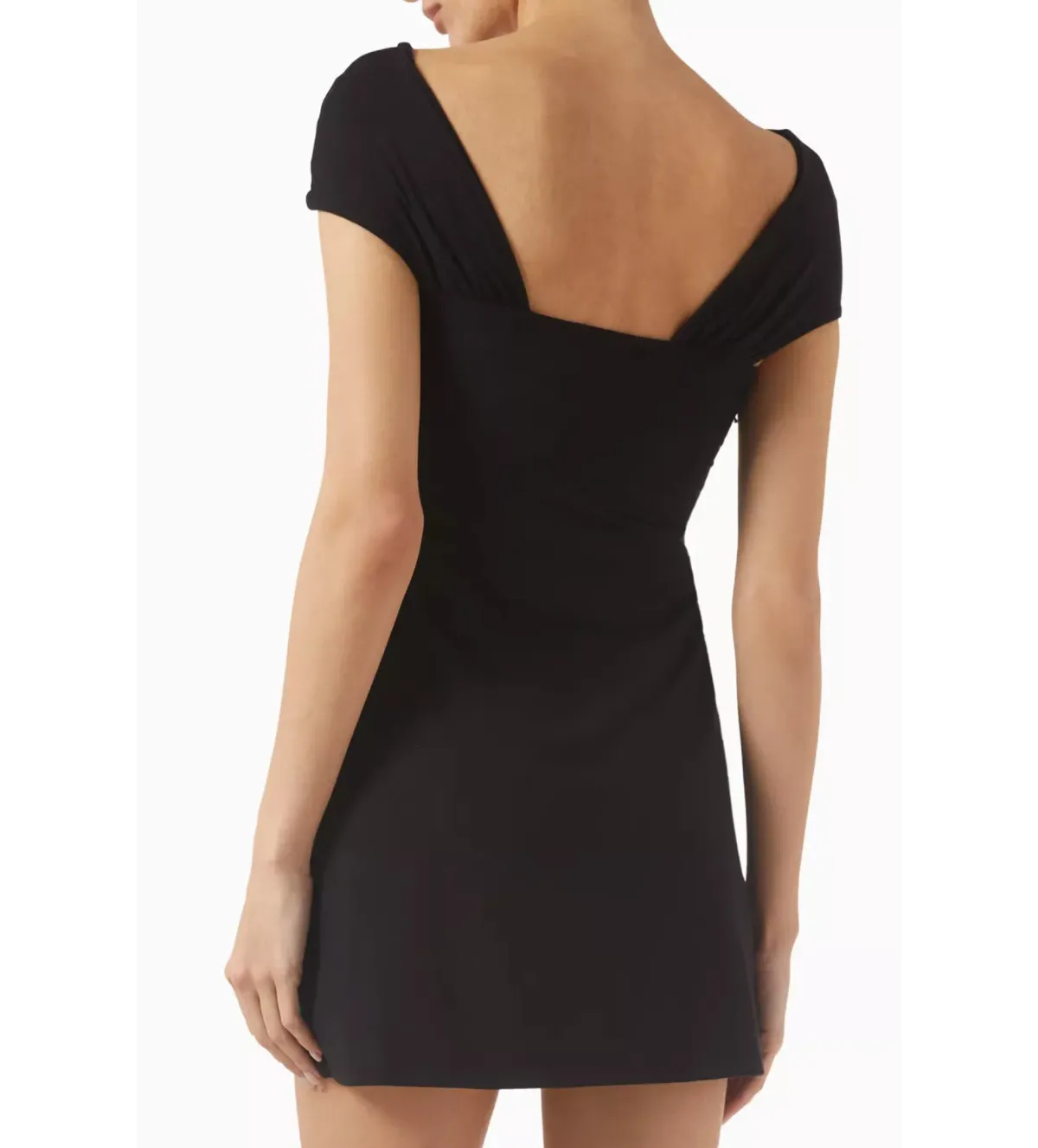 Reformation Carmina Mini Dress Black Size 6 - Image 4