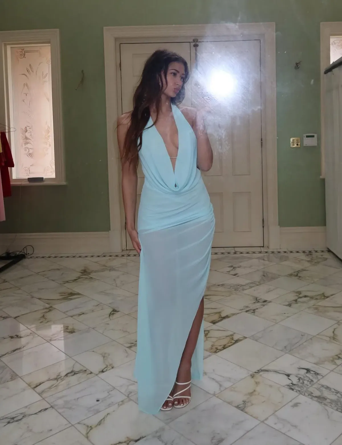 Natalie Rolt Anastasia Mini/Maxi Dress Baby Blue Size 6 - Image 7