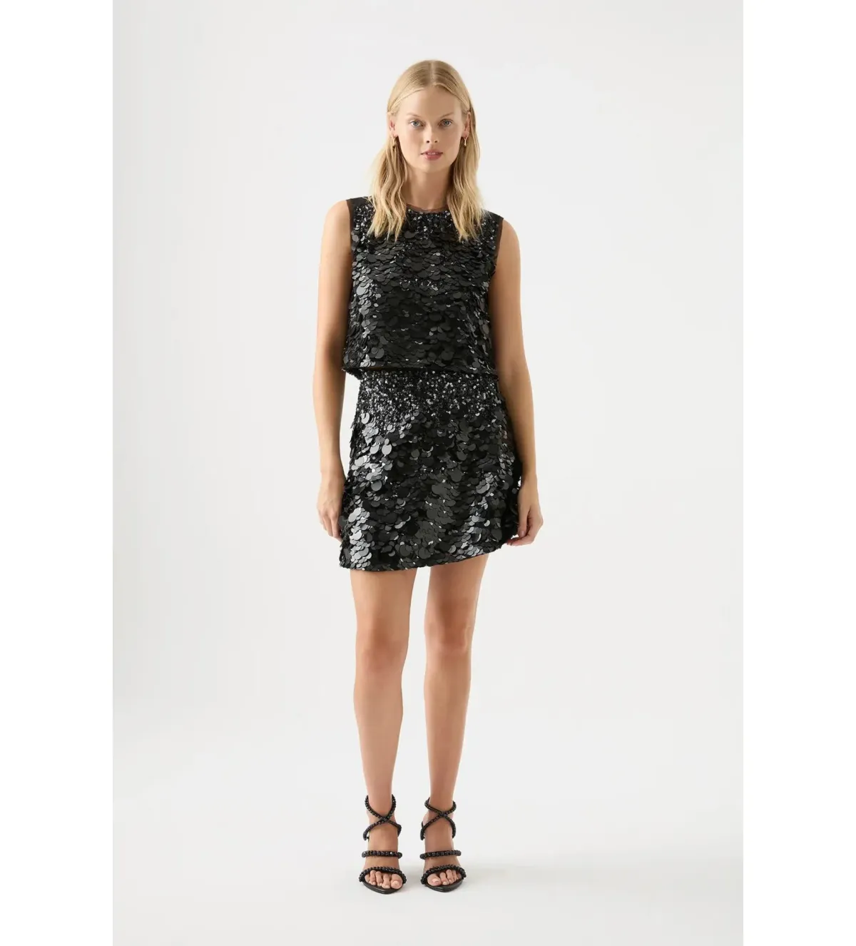 Aje Celeste Sequin Top in Black Size AU 12 - Image 1