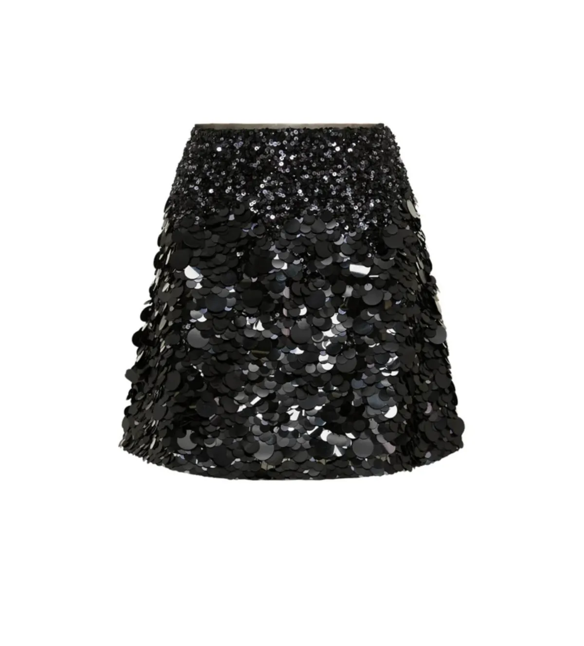 Aje Cherie Sequin Black Mini Skirt in Black Size AU 12 - Image 5