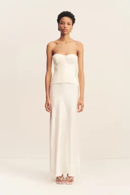Shona Joy luminous lace strapless bustier - ivory for rent on The Volte - image 1